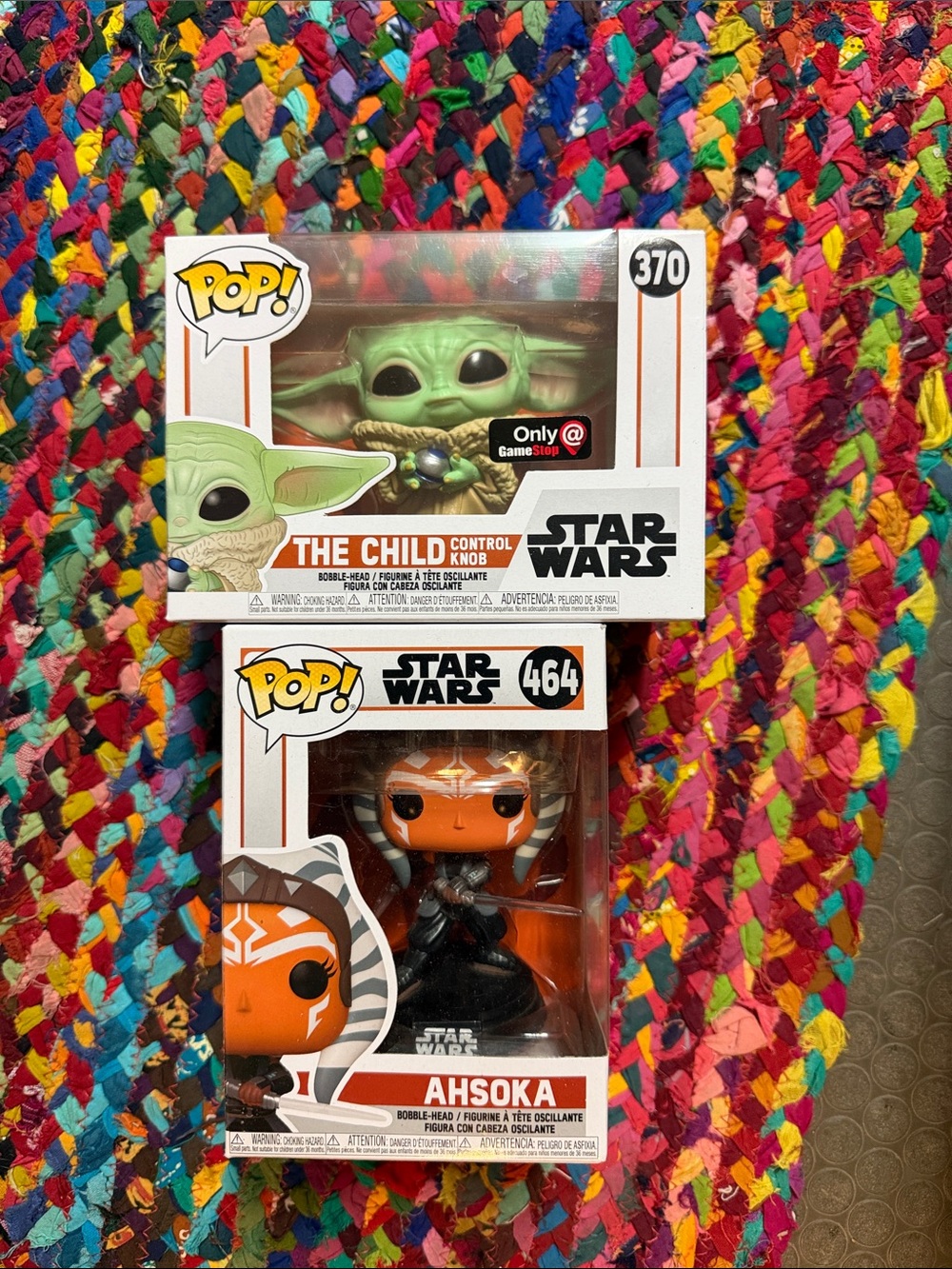 Funko Star Wars Pop! The Child (Green) & Ahsoka (Orange) Vinyl Figures
